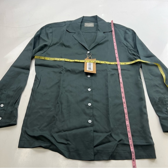 Good for Sunday women’s Tencel Notch Collar Shirt M  NWT slate blue L43-15 - Picture 6 of 7